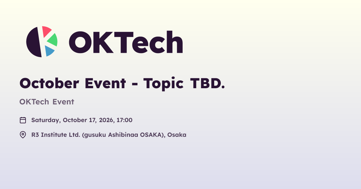 OG image for October Event - Topic TBD.