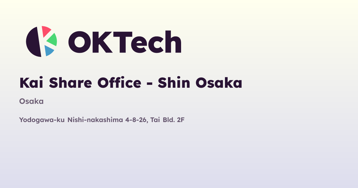 OG image for Kai Share Office - Shin Osaka